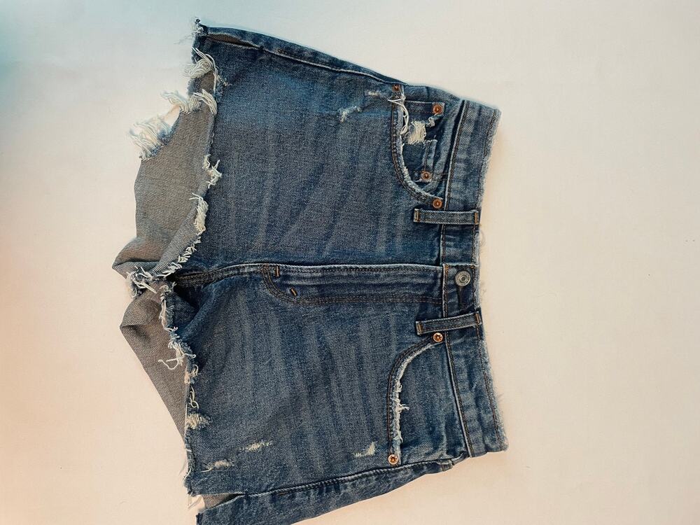 abercrombie fitch high rise mom shorts size 2